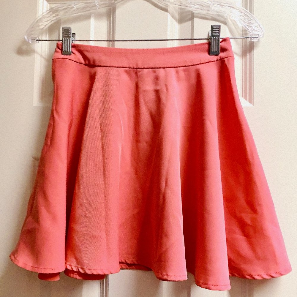 Soft Pink A-line Mini Skirt